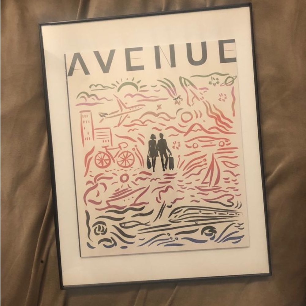 Upcycled 11x14 AVENUE Wall Art